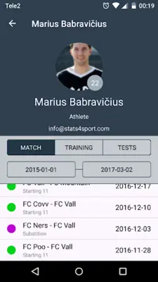 Stats4Sport 2.0 android App screenshot 2